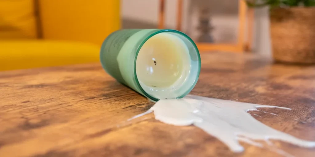 how to remove candle wax from wood