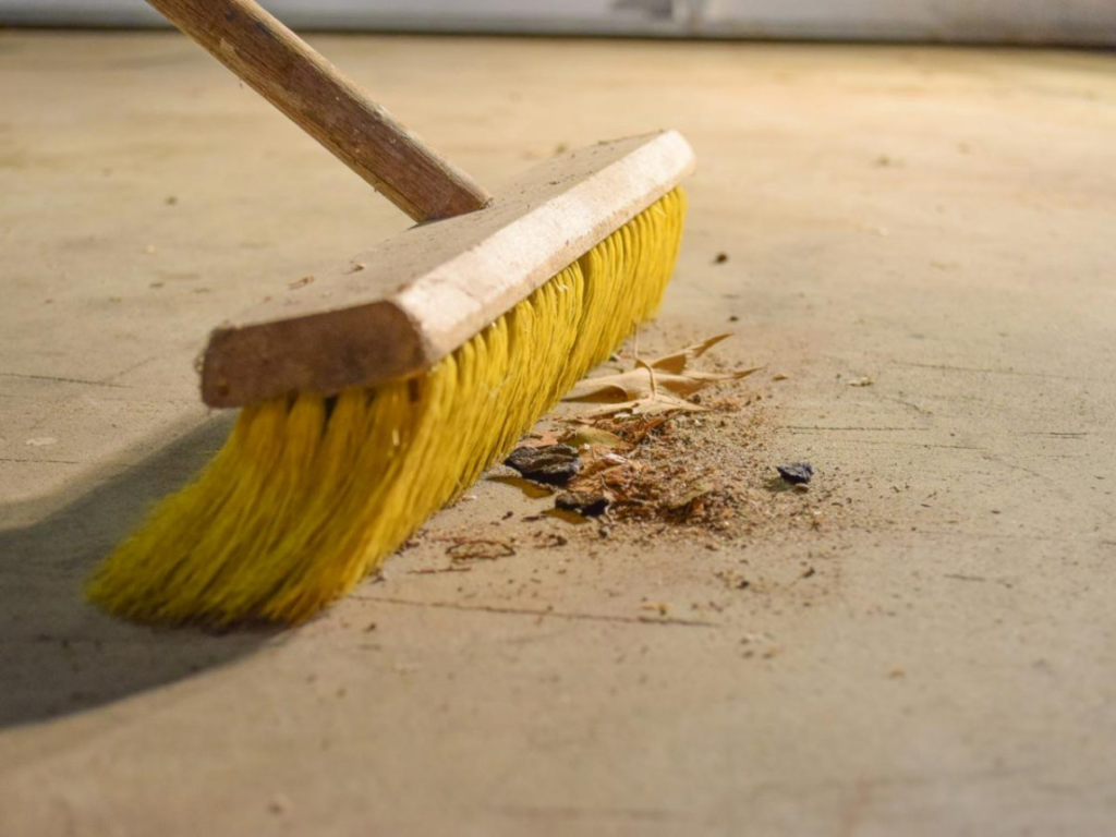 clean plywood subfloor