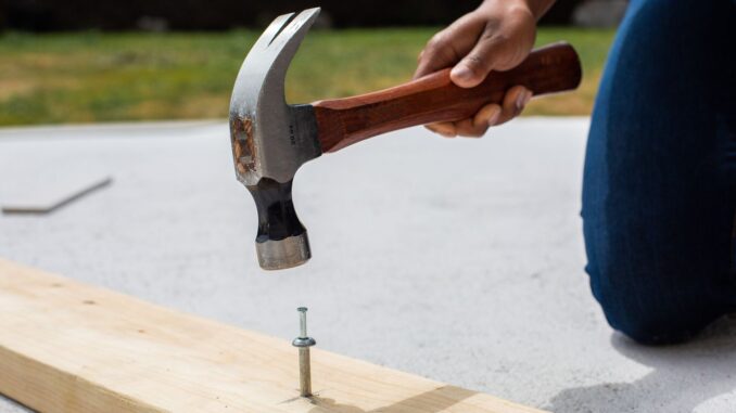 attach wood to concrete without drilling