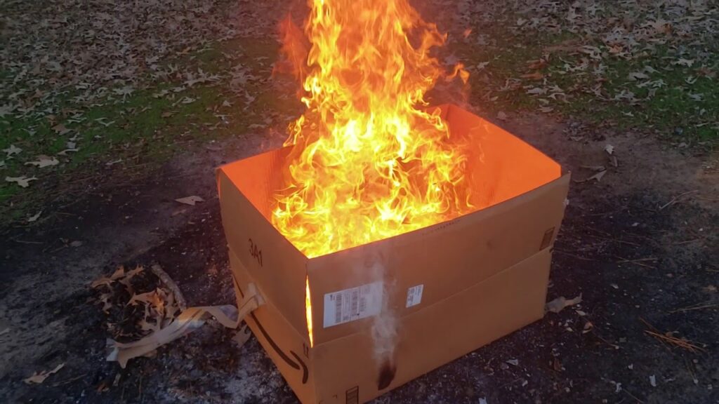 can you burn cardboard