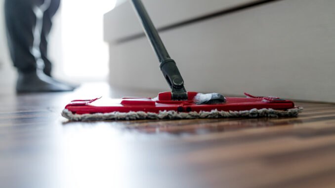 clean plywood subfloor