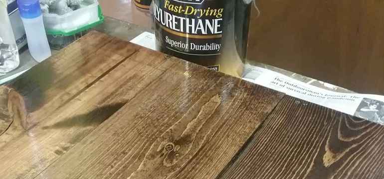 how long should wood stain dry before polyurethane